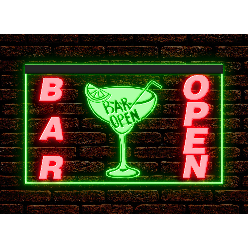 DC170206 Bar Pub Club Home Decor Open Display illuminated Night Light Neon Sign Dual Color