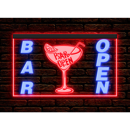 DC170206 Bar Pub Club Home Decor Open Display illuminated Night Light Neon Sign Dual Color