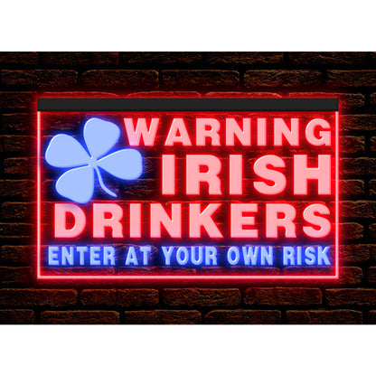 DC170209 Irish Pub Bar Beer Home Decor Open Display illuminated Night Light Neon Sign Dual Color