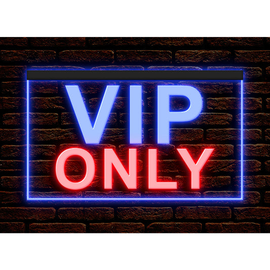 DC170239 VIP Only Bar Beer Pub Open Home Decor Display illuminated Night Light Neon Sign Dual Color