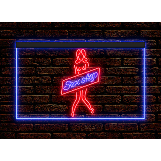 DC180006 Sex Shop Adult Toys Store Open Home Decor Display illuminated Night Light Neon Sign Dual Color