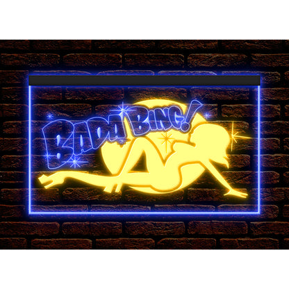 DC180007 Bada Bing Sexy Nude Adult Store Shop Home Decor Display illuminated Night Light Neon Sign Dual Color