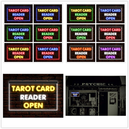 DC180087 Tarot Card Reader Open Psychic Shop Home Decor Display illuminated Night Light Neon Sign Dual Color