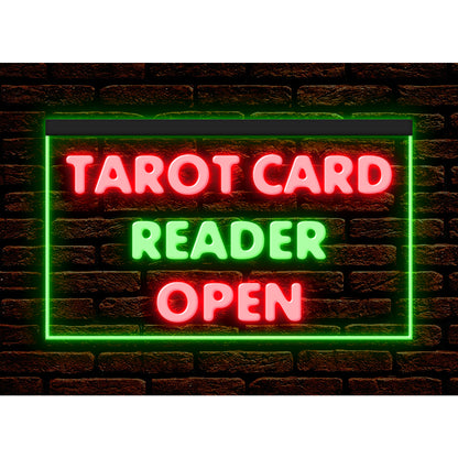 DC180087 Tarot Card Reader Open Psychic Shop Home Decor Display illuminated Night Light Neon Sign Dual Color