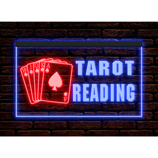 DC180088 Tarot Reading Psychic Shop Home Decor Display illuminated Night Light Neon Sign Dual Color