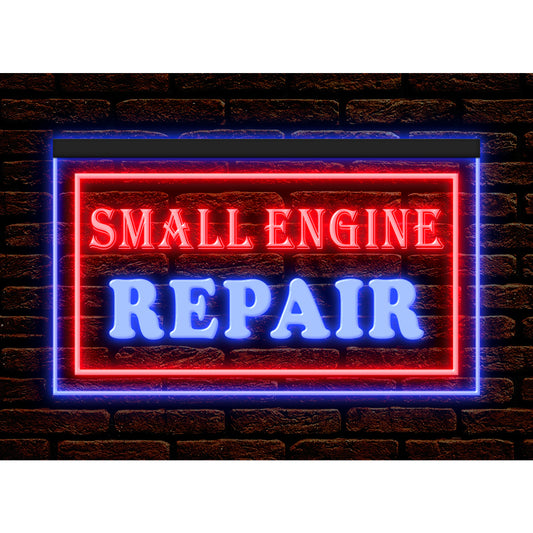 DC190012 Small Engine Repair Auto Vehicle Shop Open Home Decor Display illuminated Night Light Neon Sign Dual Color
