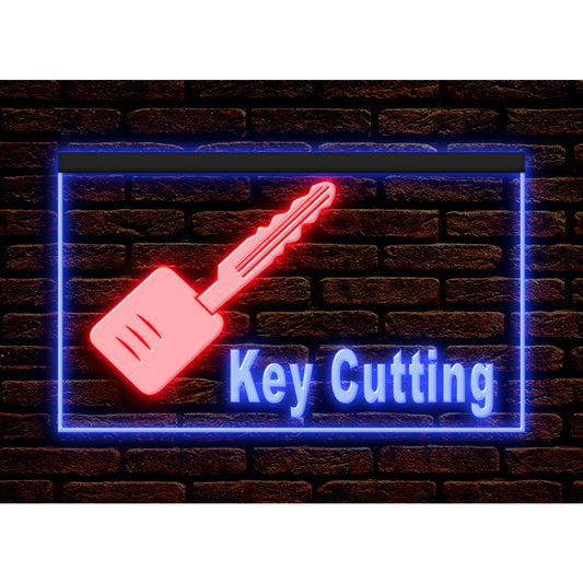 DC190017 Key Cutting Tool Shop Home Decor Display illuminated Night Light Open Neon Sign Dual Color