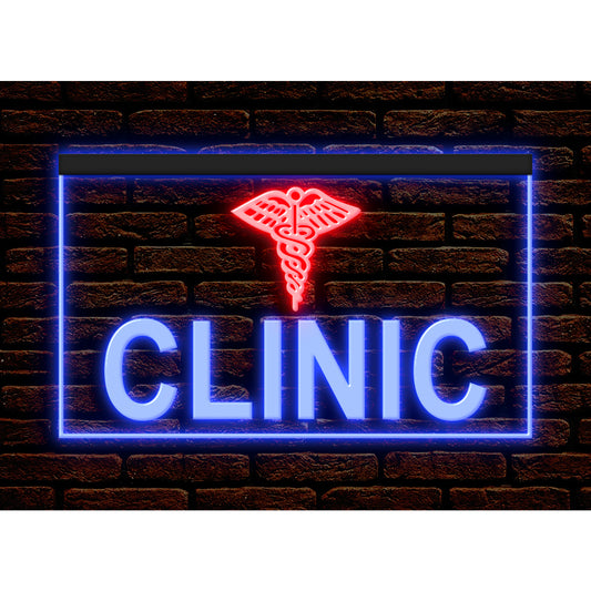 DC190029 Clinic Health Care Home Home Decor Display illuminated Night Light Open Neon Sign Dual Color