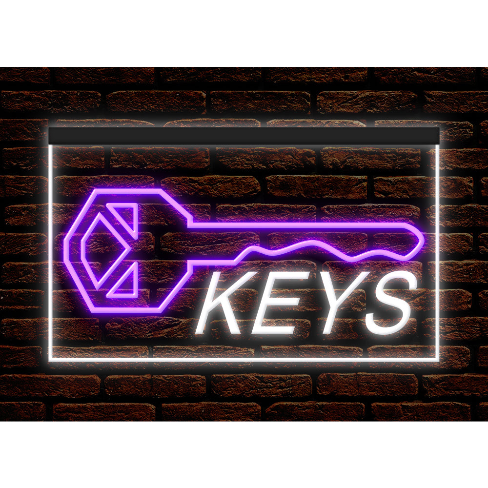 DC190045 Keys Locksmiths Tool Shop Open Home Decor Display illuminated Night Light Neon Sign Dual Color