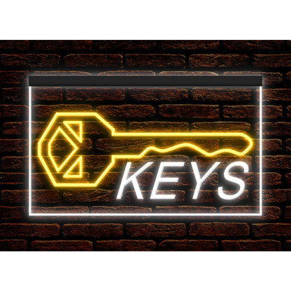 DC190045 Keys Locksmiths Tool Shop Open Home Decor Display illuminated Night Light Neon Sign Dual Color