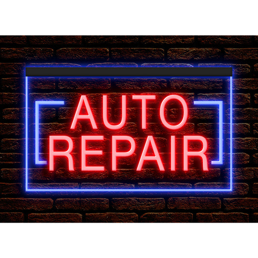 DC190049 Auto Repair Vehicle Shop Open Home Decor Display illuminated Night Light Neon Sign Dual Color