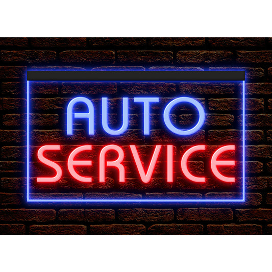 DC190050 Auto Service Vehicle Shop Open Home Decor Display illuminated Night Light Neon Sign Dual Color