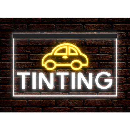 DC190051 Tinting Auto Vehicle Shop Store Open Home Decor Display illuminated Night Light Neon Sign Dual Color