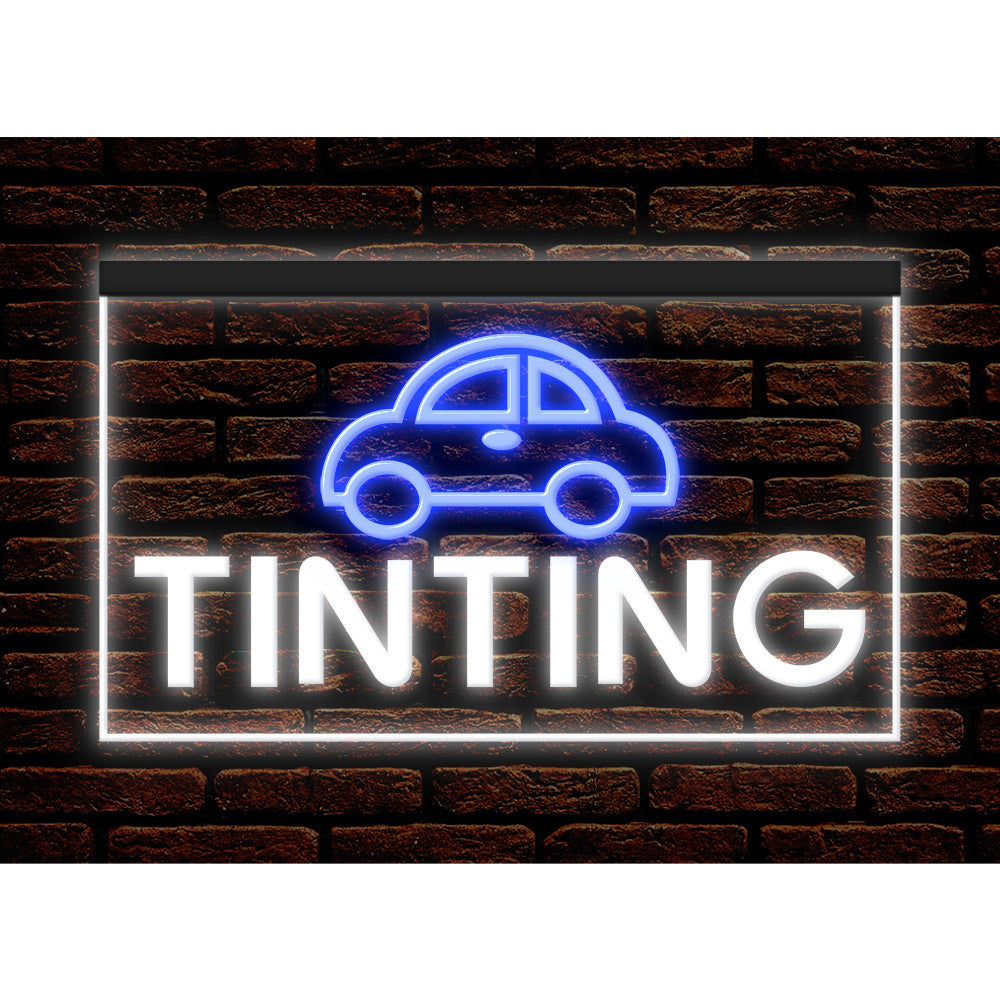 DC190051 Tinting Auto Vehicle Shop Store Open Home Decor Display illuminated Night Light Neon Sign Dual Color