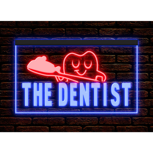 DC190174 Dentist Teeth Health Care Home Decor Display illuminated Night Light Open Neon Sign Dual Color
